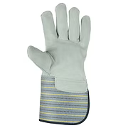 Premium Grade Leather Palm, Full Leather Back, 4.5" Rubberized Cuff, L and XL