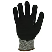 Winter Lined HPPE Impact Level 2 Glove, Cut A5, Black Sandy Nitrile Palm, Velcro Closure, S-2XL