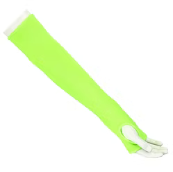 18" A4 Cut Resistant Sleeve with Thumbhole, High Visibility Green, EN407, Heat Rating 1