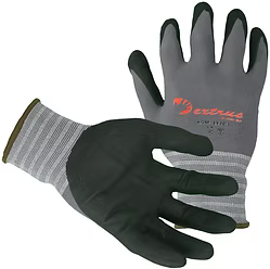 Dextrus Premium Grade 15G grey Nylon, Black Nitrile Micro-Foam, Palm Coated. Sizes: S-2XL