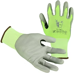 Lightweight, 18 gauge, A5 Cut Resistant, Polyurethane Palm, Hi-Vis Yellow, S-2XL