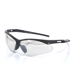 Safety Glasses, Op-Teks Style, Black Frame, Indoor/Outdoor Lens