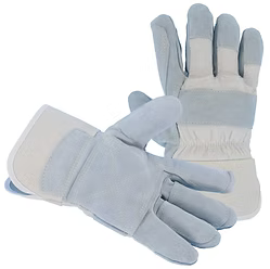 Premium Grade Split Cowhide Double Palm and Fingers, Canvas Back and 2.5” Rubberized Cuff, Dupont (TM) Kevlar®, S-2XL