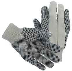 Canvas with Black PVC Dots and Knit Wrist, 8 oz.