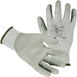 13 gauge Pepper Color HPPE Fiber A4 Cut Resistant Glove with Polyurethane Palm Coating, S-2XL