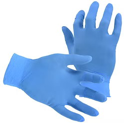 Amass Medical Grade, 4 mil Blue, Medical Grade, 9.5" Beaded Cuff, Powder Free, XS-XL
