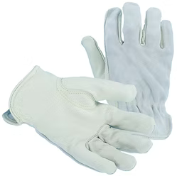 Premium Grade Grain Drivers, Split Back, Kevlar Sewn, Rolled leather Cuff, Keystone Thumb. Sizes: S-XL