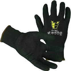 Black Nitrile Foam Dip Palm, Black HPPE Liner, S-2XL