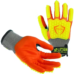 Impact 3, Cut A7, Puncture 3. Hi Vis Microfoam Nitrile Palm