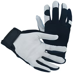 Mechanic's Glove, Goatskin Palm, Spandex Back, Velcro Closure, S-2XL