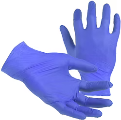 Fitt 3.5 mil Royal Blue Nitrile, Powder Free, Latex Free, DEHP Free, 9.5" Beaded Cuff, Industrial Grade, XS-XL