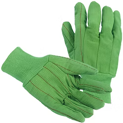 Hi-Vis Green Corded Double Palm, Poly/Cotton