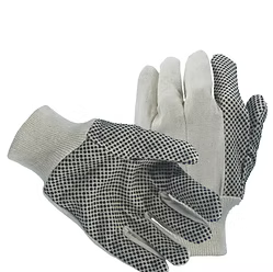 Canvas with Black PVC Dots and Knit Wrist, 10 oz.