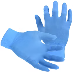 Blue Nitrile Disposable Glove, 5 mil, 9.5" Beaded Cuff, Powder Free, S-XL