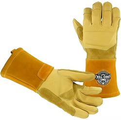 Premium Grain Cowhide Torch Welding, Keystone Thumb, Reinforcement on Outside Edge, 4.5" Cuff, Sewn with Aramid Thread