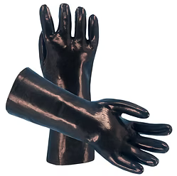 Black PVC, Smooth Finish, Interlock Lining, 14", Large
