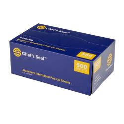 Chef's Seal™ Aluminum Foil Pop Up Sheet, Silver, 9" x 10.75" (3000Pack)