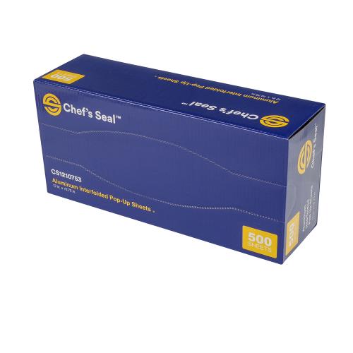 Chef's Seal™ Aluminum Foil Pop Up Sheet, Silver, 12" x 10.75" (3000Pack)
