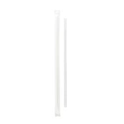Jovials™ Jumbo Paper Wrapped Straw, Clear, 7.75" (12,000Pack)