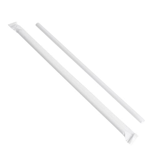 Jovials™ Jumbo Paper Wrapped Straw, White, 7.75" (12,000Pack)