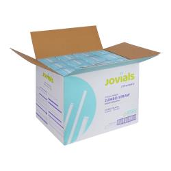 Jovials™ Jumbo Paper Wrapped Straw, White, 7.75" (12,000Pack)