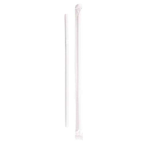 Jovials™ Jumbo Paper Wrapped Flex Straw, White, 7.75" (10,000Pack)