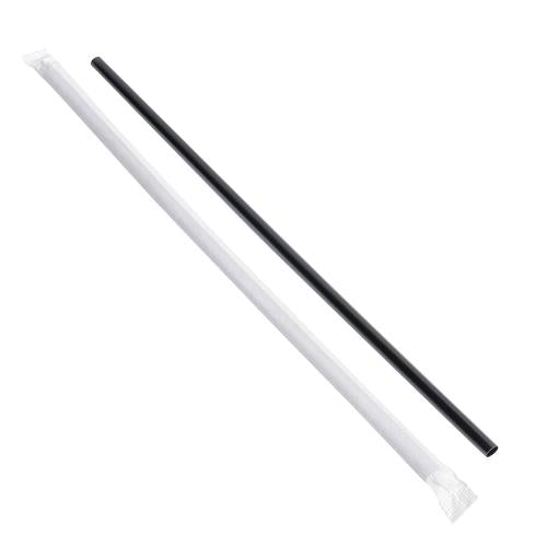 Jovials™ Jumbo Paper Wrapped Straw, Black, 10.25" (2000Pack)