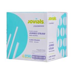 Jovials™ Jumbo Paper Wrapped Straw, Black, 10.25" (2000Pack)