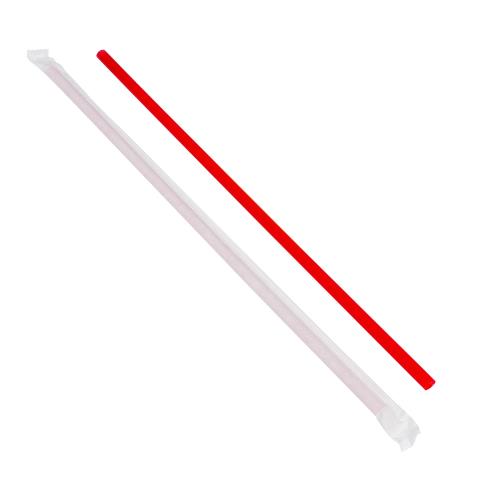 Jovials™ Jumbo Paper Wrapped Straw, Red, 10.25" (2000Pack)