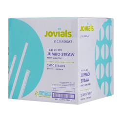 Jovials™ Jumbo Paper Wrapped Straw, Red, 10.25" (2000Pack)