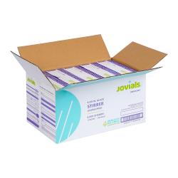 Jovials™ Unwrapped Collins Straw, Black, 8 (5000Pack)