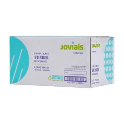 Jovials™ Unwrapped Collins Straw, Black, 8 (5000Pack)