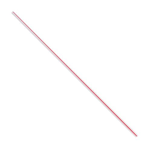 Jovials™ Unwrapped Collins Straw, Red/ White, 8" (5000Pack)