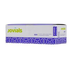 Jovials™ Unwrapped Collins Straw, Red/ White, 8" (5000Pack)