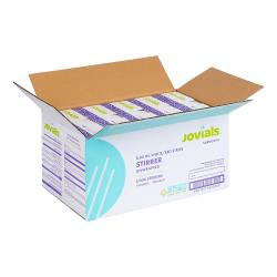 Jovials™ Unwrapped Collins Straw, Red/ White, 8" (5000Pack)