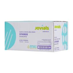 Jovials™ Unwrapped Collins Straw, Red/ White, 8" (5000Pack)