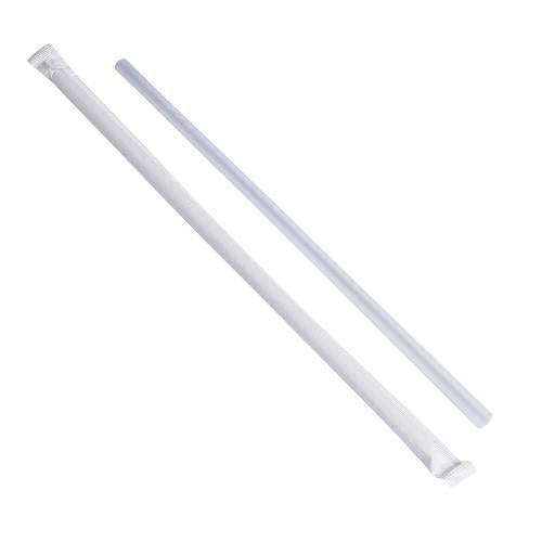 Jovials™ Giant Paper Wrapped Straw, Clear, 10.25" (1200Pack)